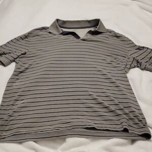 Axcess Men's Polo Shirt in Gray with Stripes
